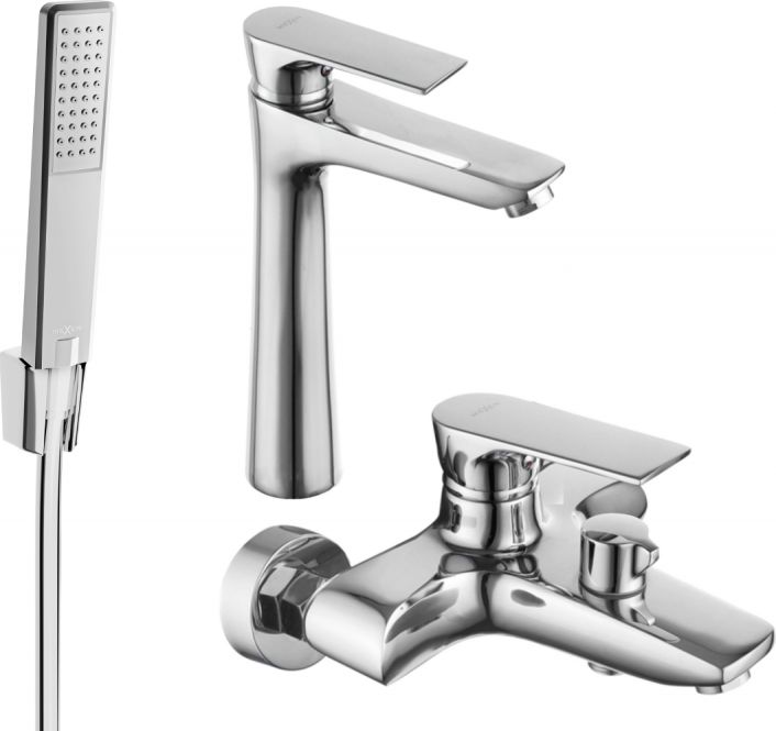 Mexen Mexen Axel R72 zestaw wannowy, chrom - 73813R72-00