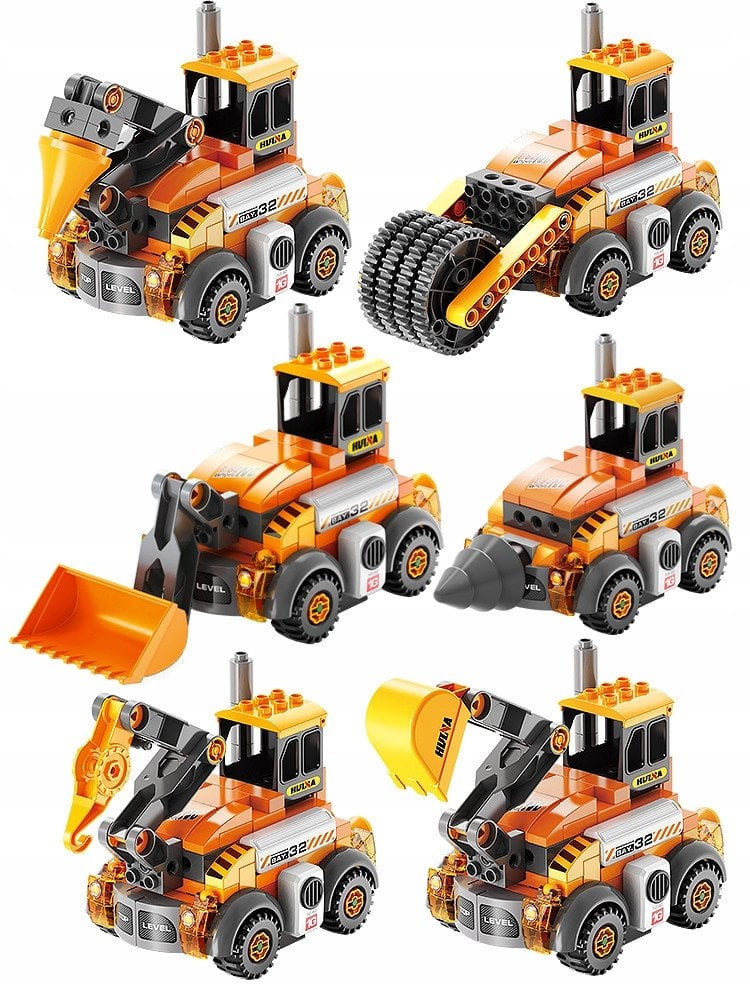 Klocki konstrukcyjne maszyny budowlane 141 elementÃ³w