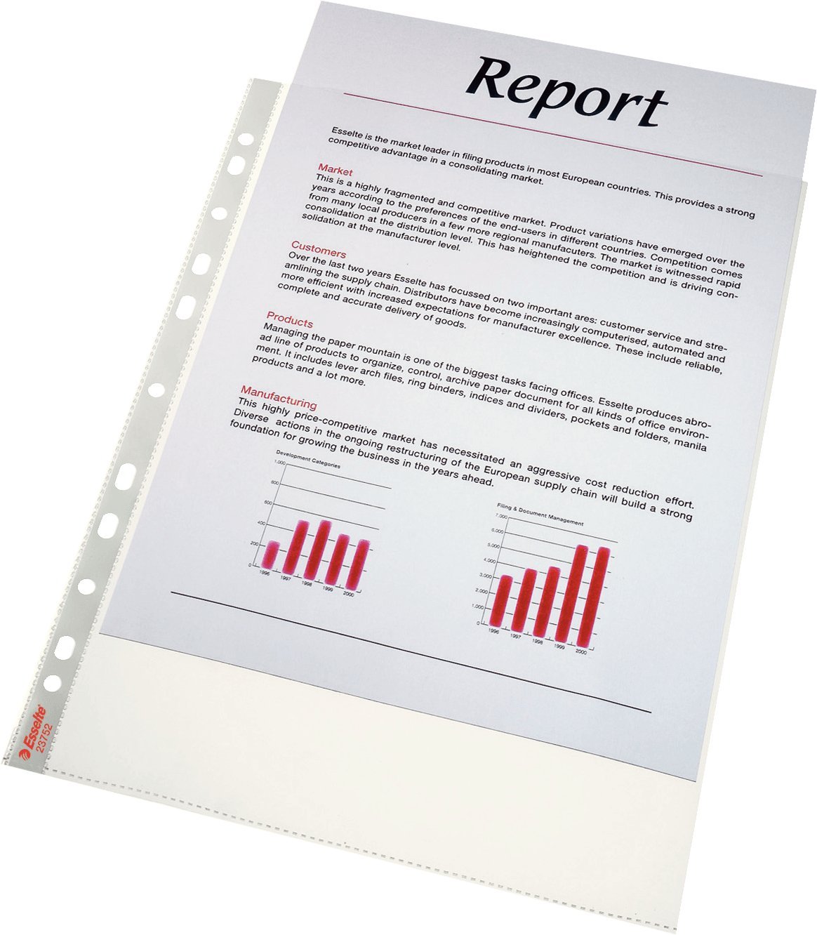 Esselte 4848, 210 x 297 mm (A4), Transparent, Polypropylene (PP), 10 g