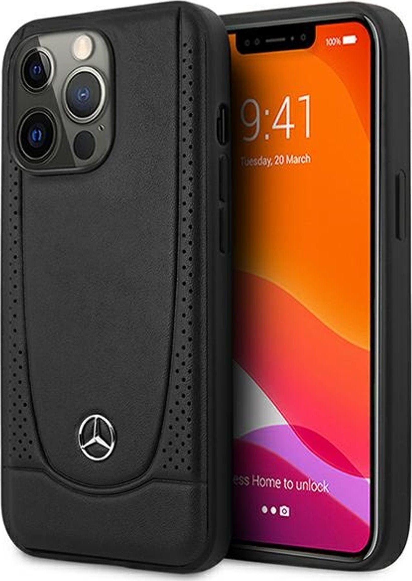 Mercedes Leather Urban Line - Etui iPhone 15 Pro Max (czarny)