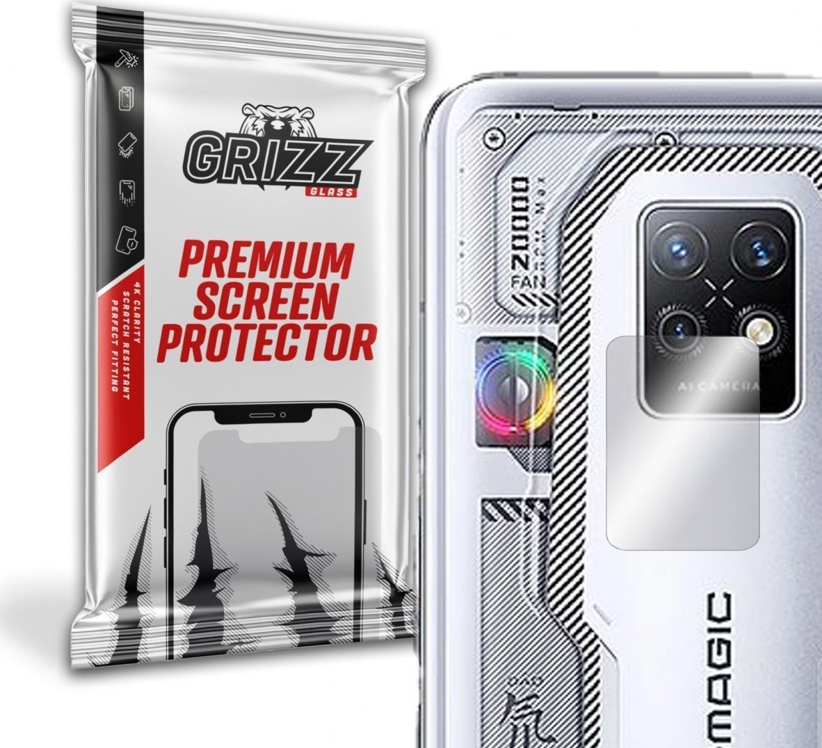 GrizzGlass Szkło hybrydowe na aparat Grizz ZTE Nubia Red Magic 7S Pro