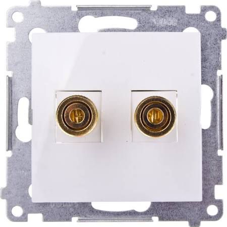 Kontakt-Simon Simon 54 Gniazdo głośnikowe pojedyncze białe DGL2.01/11 (WMDG-010002-011)