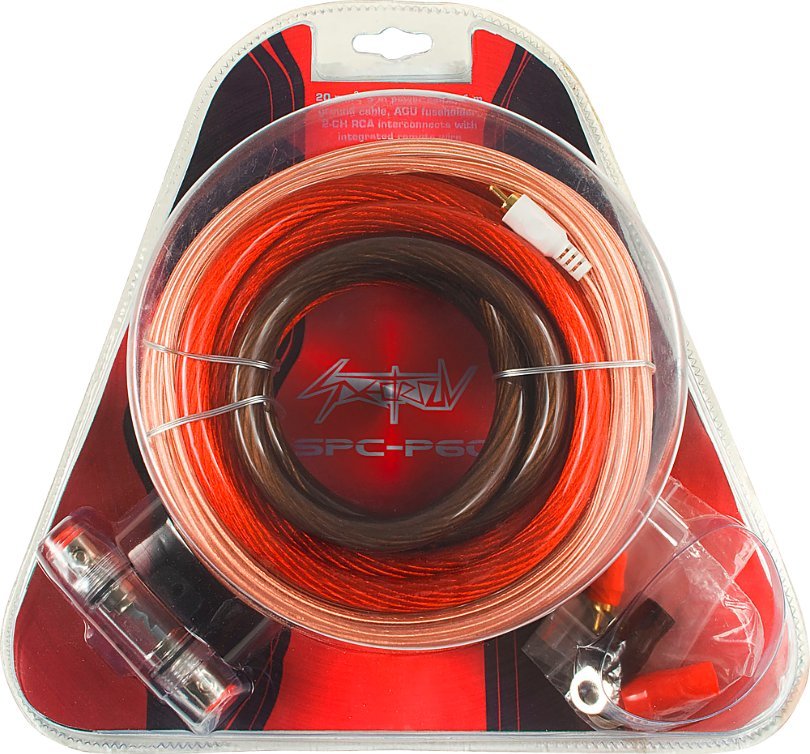 Radio samochodowe Dedra Spectron, SPC-P60 laidų rinkinys stiprintuvui, 20mm²