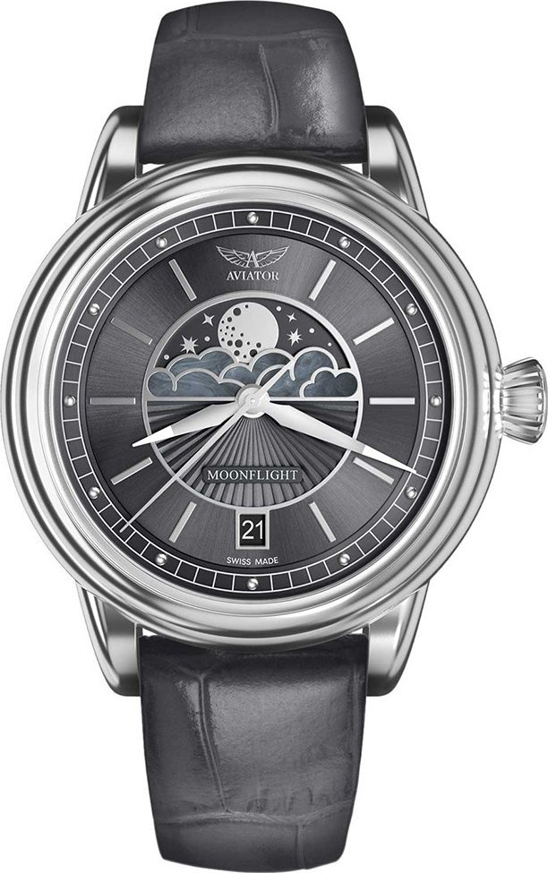 Zegarek Aviator Zegarek damski Aviator V.1.33.0.254.4 szary