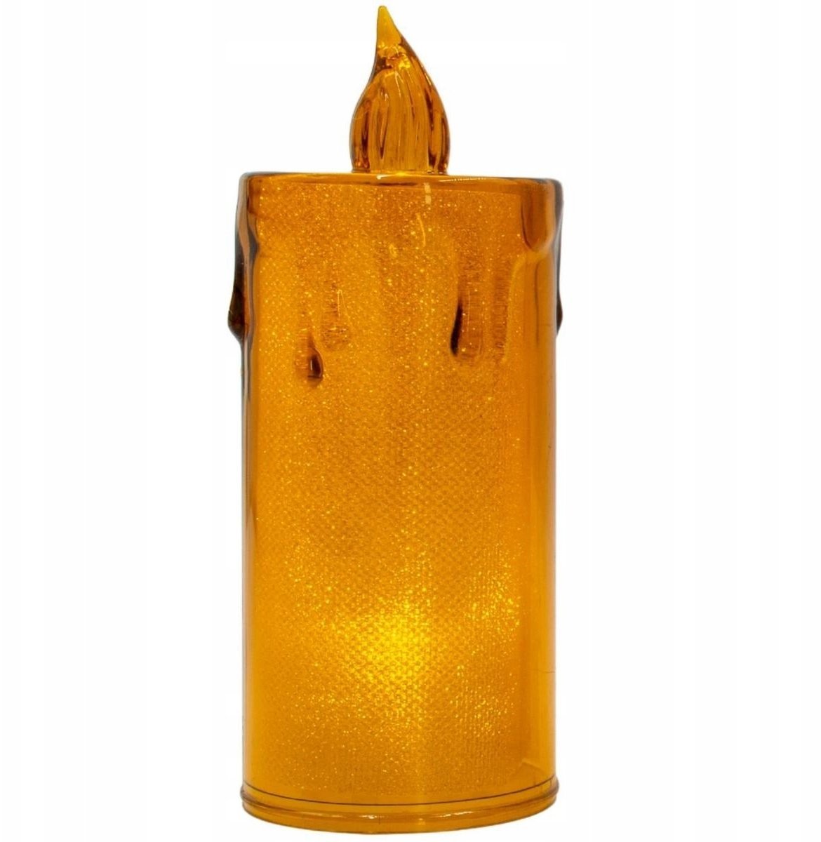 Dekoracja świąteczna Koopman Świeca LED przezroczysta dekoracyjny złoty 10,5 cm na baterie 1szt