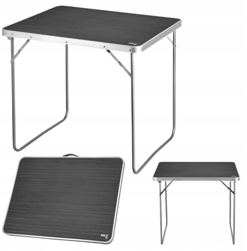 NC3401 STÓŁ KEMPINGOWY 80x60x70 CM CIEMNOSZARY NILS CAMP