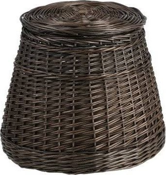 Kosz na pranie WickerPL PUFA KOSZ NA ZABAWKI WIKLINOWY KOSZ NA PRANIE w ciemnym kolorze 30/40 H33 CM