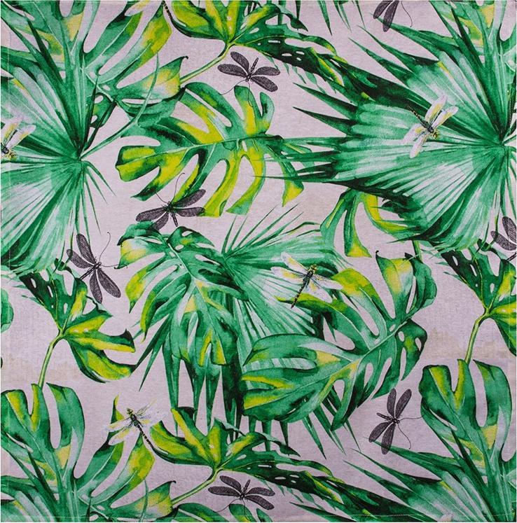 Konsimo Serweta 78x78 biała wzór roślinny MONTERI