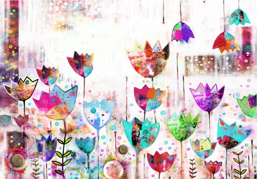 DecoNest Fototapeta - Kolorowe tulipany - 400X280