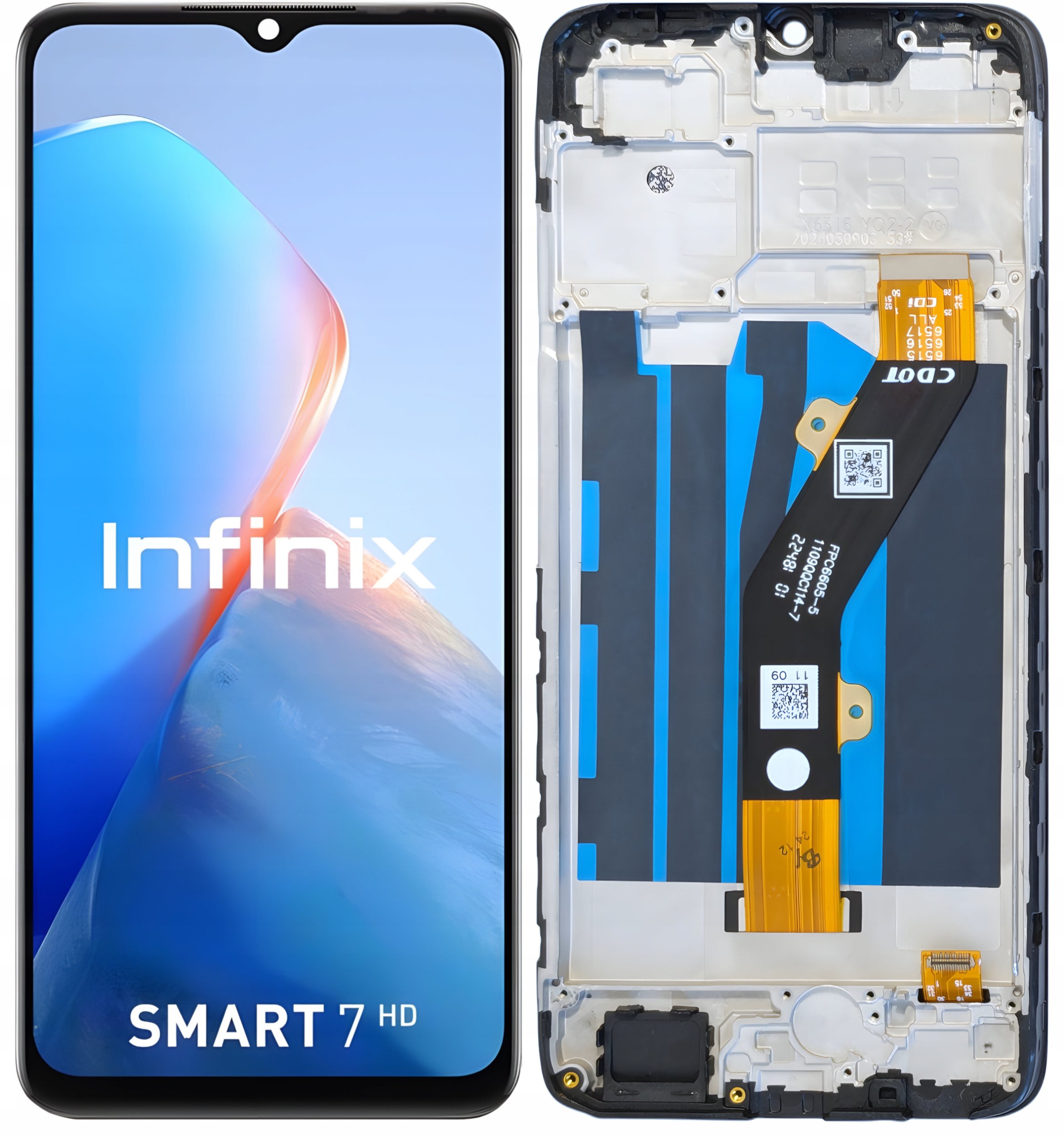 WYŚWIETLACZ EKRAN LCD SZYBKA DOTYK DO INFINIX SMART 7 HD RAMKA X6516