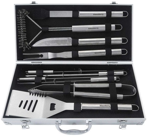 ZESTAW PRZYBORÓW DO GRILLA GRILLOWANIA W WALIZCE KLAUSBERG KB-7901