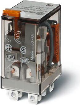 Finder Przekaźnik 2P 12A 24V DC przycisk testujący mechaniczny wskaźnik zadziałania (56.32.9.024.0040)