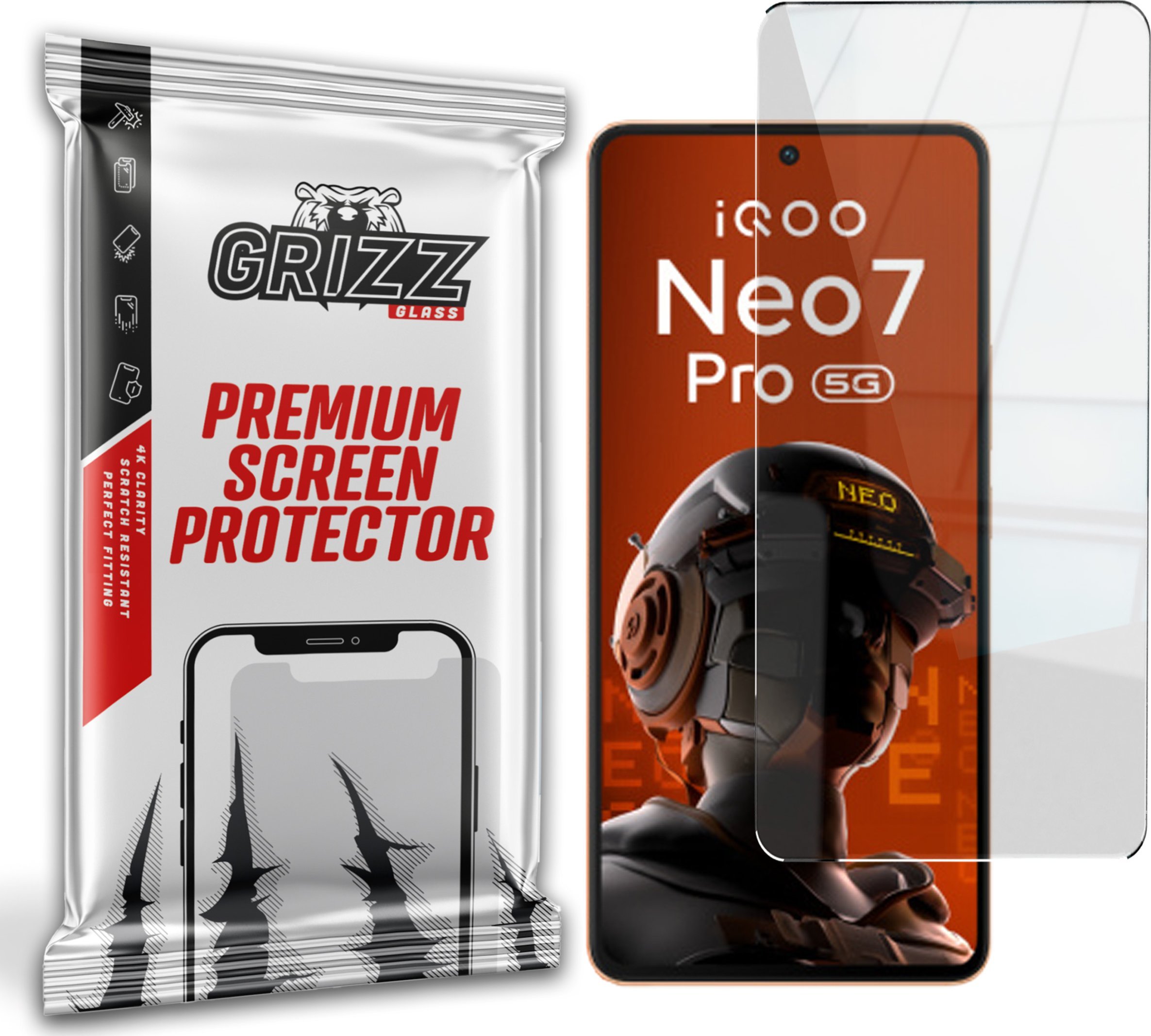 GrizzGlass Szkło hybrydowe GrizzGlass HybridGlass vivo iQOO Neo 7 Pro