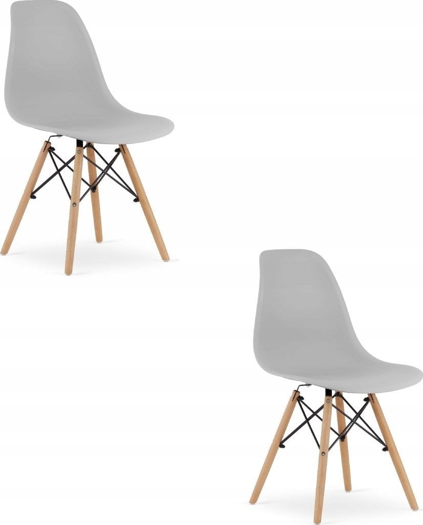 Leobert Krzesło OSAKA szare / nogi naturalne x 2