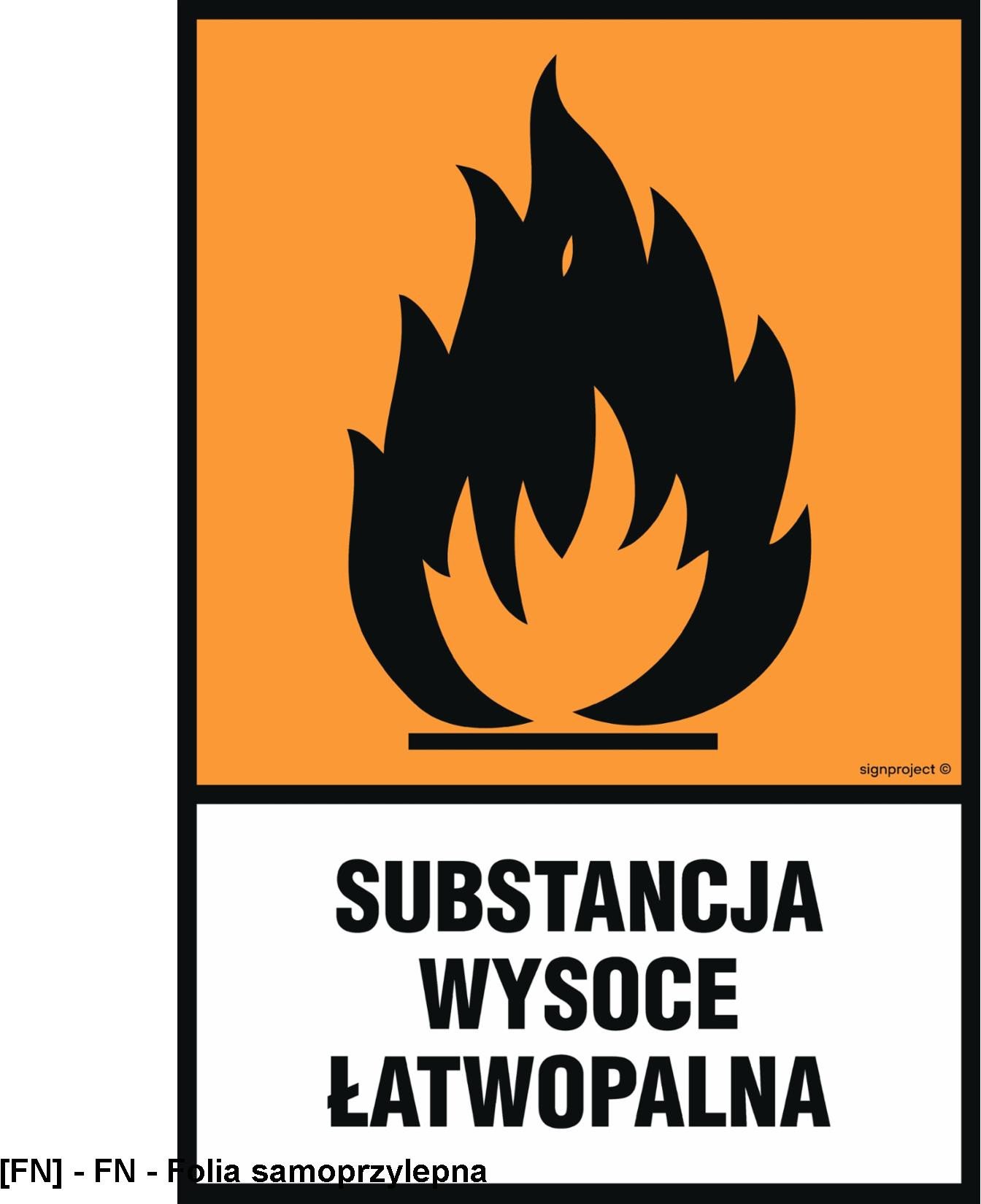 LB012 - Substancja wysoce łatwopalna 50x75