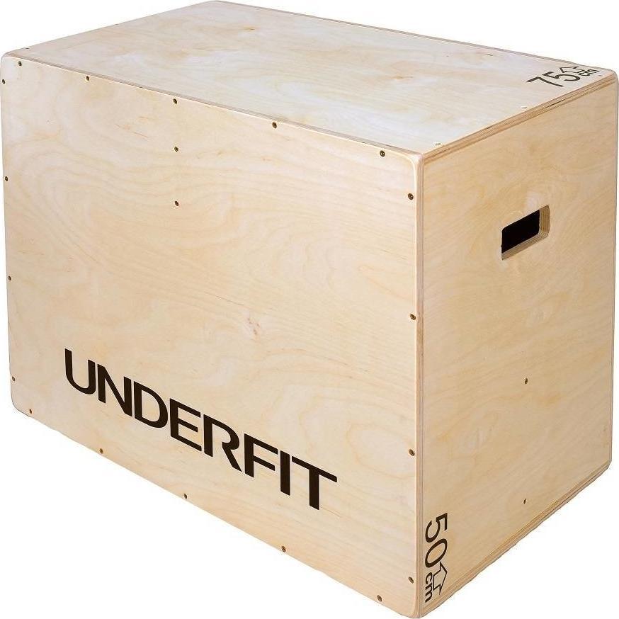 UnderFit Skrzynia drewniana plyometryczna UNDERFIT 75x60x50 cm