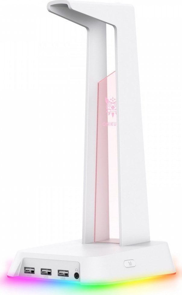 Onikuma Stojak na słuchawki z podświetleniem RGB ST2 biały