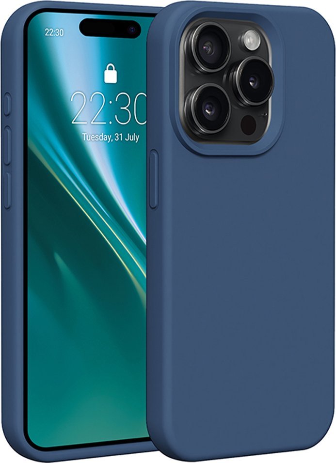 TelForceOne Nakładka Etteri Silicone Case do iPhone 15 Pro 6,1" ciemnoniebieska
