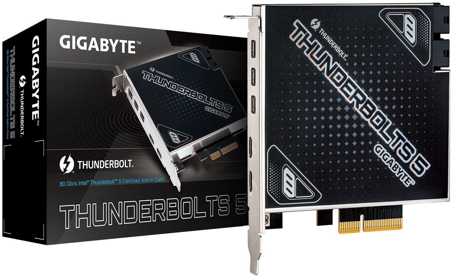 Karta dźwiękowa Gigabyte karta rozszerzeń Thunderbolts, PCIe 4.0x4, 3xMini-DP
