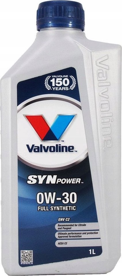 Valvoline Alyva varikliui SYNPOWER ENV C2 0W30 1L, Valvoline