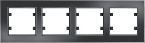 Hager Lumina passion ramka 4-krotna pozioma szklana czarna (WL9241)