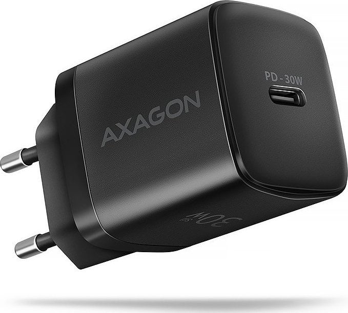 Ładowarka Axagon AXAGON ACU-PD30, ładowarka sieciowa Sil 30W, 1x port USB-C, PD3.0/PPS/QC4+/SFC/AFC/Apple, czarna
