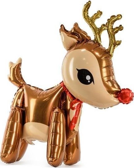PartyDeco Balon foliowy Renifer 50x62cm MIX