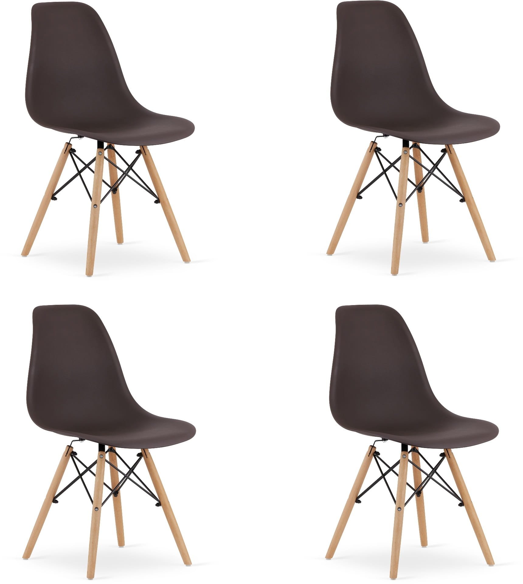 Krzesło OSAKA kawa / nogi naturalne x 4