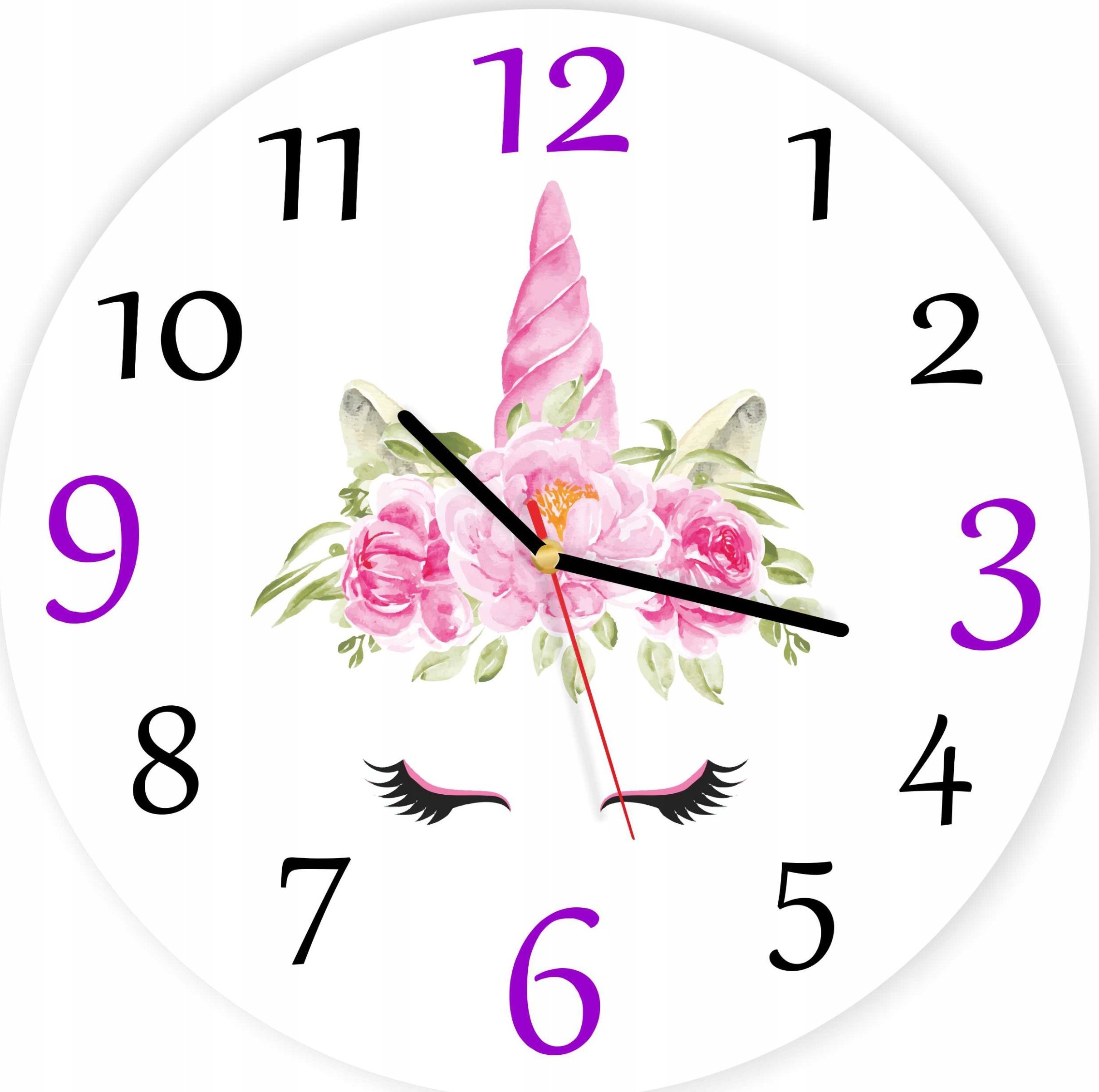 naSciane Uroczy zegar dla dzieci jednorożec konik unicorn