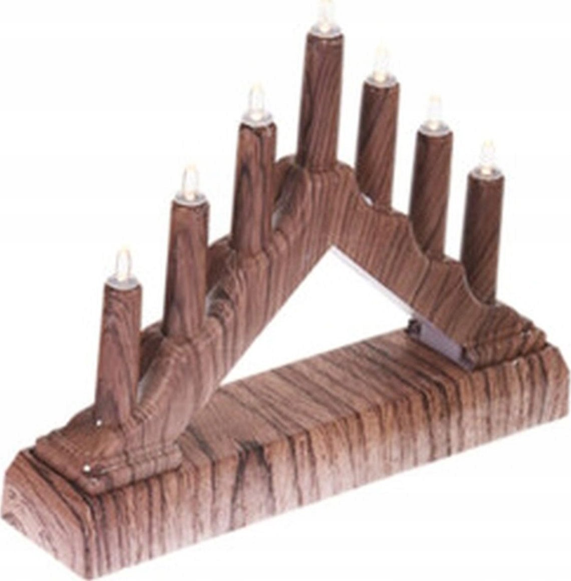 Christmas decoration Świecznik adwentowy 15,5x3,2x13,5cm 7 led zasilany na baterie klon