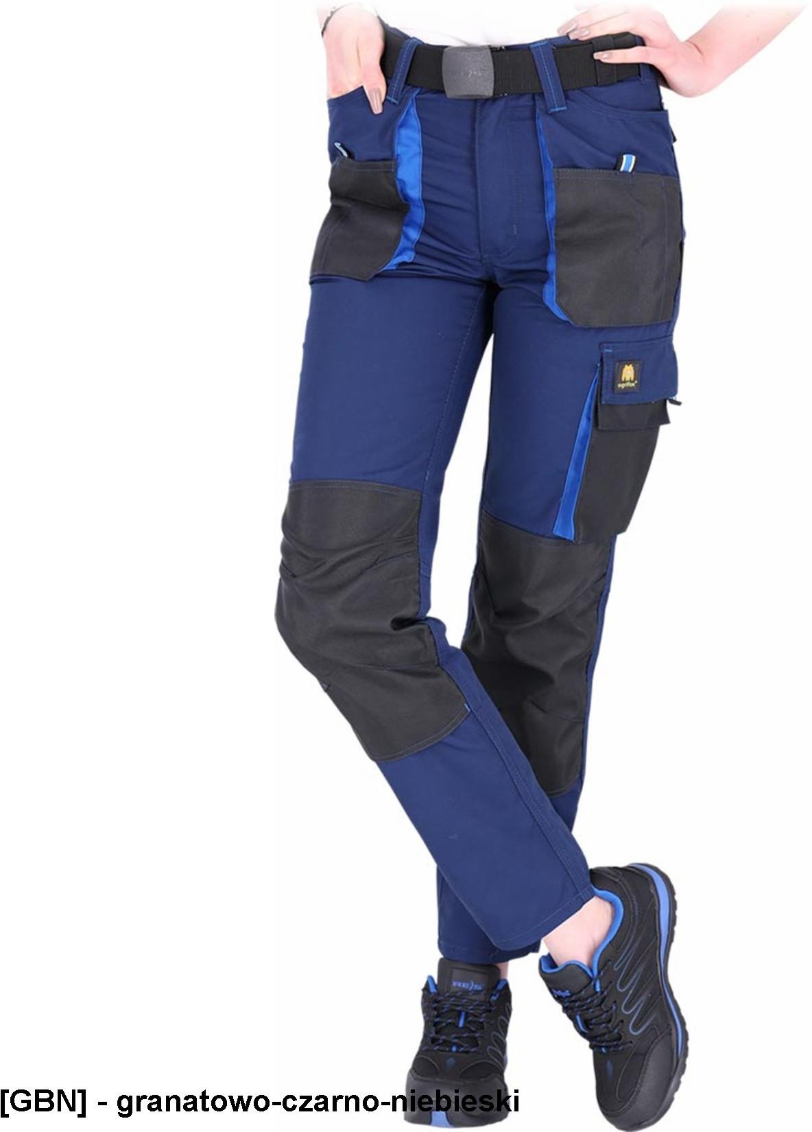 OX-FIO-T - Spodnie ochronne do pasa FIO, damskie - granatowo-czarno-niebieski 44