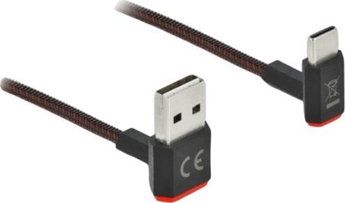 Kabel USB Delock USB-A - USB-C 0.2 m Czarny (85274)
