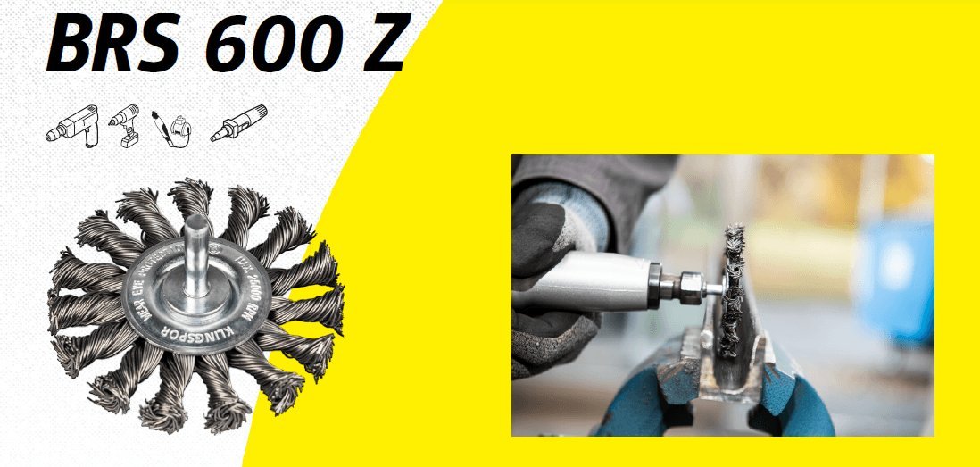 Klingspor K.SZCZOTKA TARCZOWA 75mm TRZPIEŃ BRS600Z DRUT SKRĘCANY NIERDZEWNY