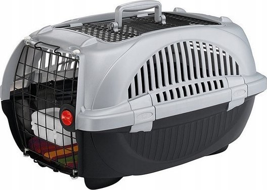 Ferplast Atlas Deluxe 20 Open transportera z otwieranym dachem srebrno-czarny [73040899]