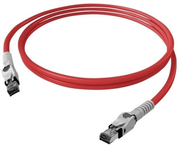 Kabel krosowy EasyLan VarioBoot Cat.6A, S/FTP, czerwony, 1 m