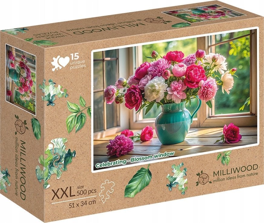 Alexander Drewniane puzzle Milliwood - Celebrating Kwitnące okno 500 elementów