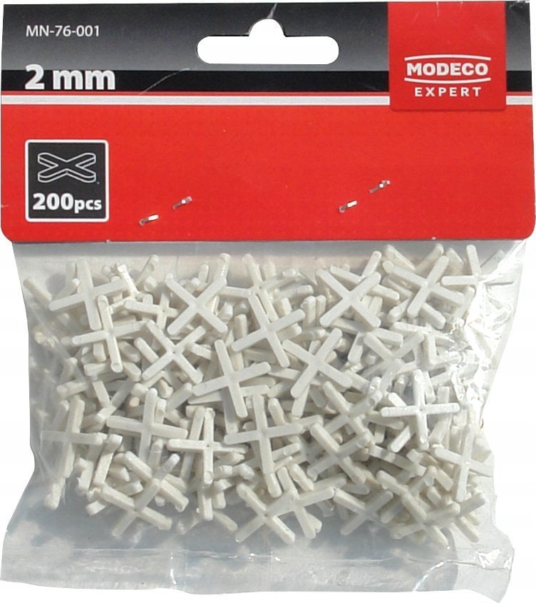 EXPERT KRZYŻYKI DYSTANSOWE DO GLAZURY 2.0 MM 200 SZT CLIP-STRIP [EXPERT] - 1op