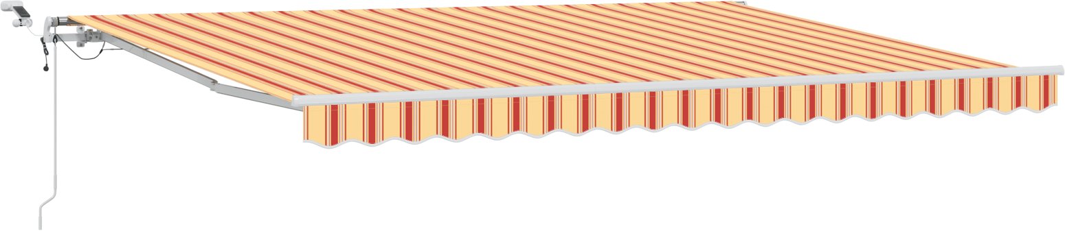 vidaXL Automatyczna markiza z LED w żółtym i pomarańczowym 450x300 cm