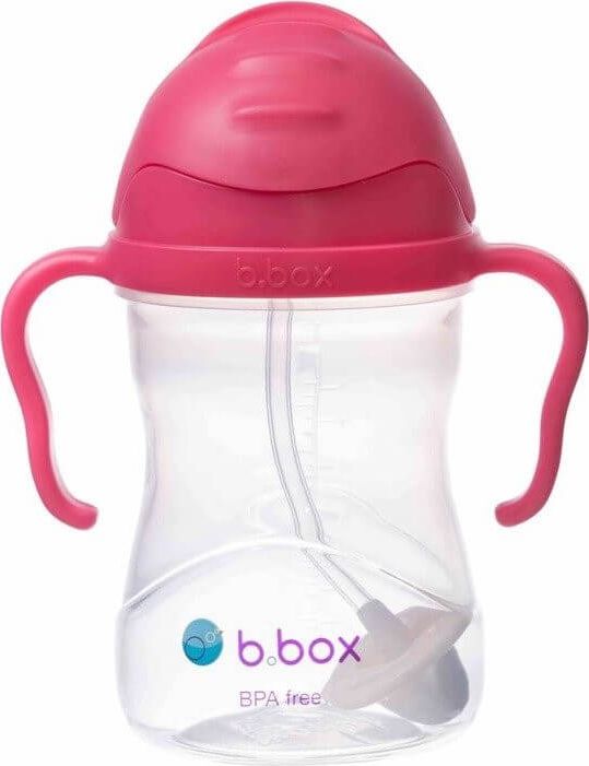 B.Box Innowacyjny Bidon ze Słomką Malinowy Nowy 240ml 6m+ B.Box