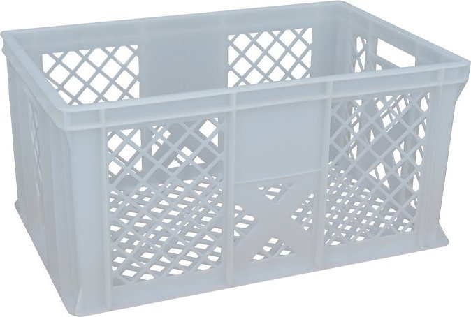 Artech Pojemnik transportowy EURO 300, dno i ścianki ażurowe, wym. 600 x 400 x 300 mm (Kolor biały)