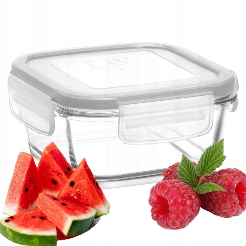 Lav szklany pojemnik 375ml z pokrywką do żywności