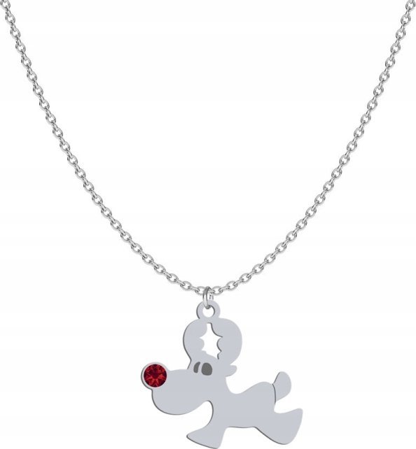 Radziszewska Jewellery Naszyjnik Srebrny z Reniferem 925 Prezent na Święta ŻYCZENIA GRATIS