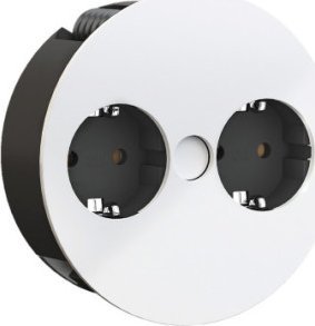 Bachmann BACHMANN TWIST 2x gniazdo z uziemieniem, tulejki, wtyczka z uziemieniem, biały, 2 m