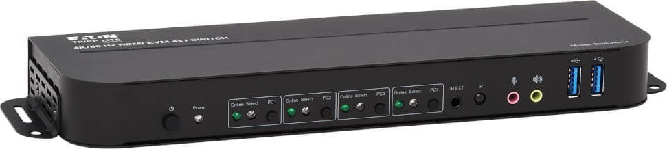 Przełącznik Eaton Eaton Tripp Lite series HDMI USB KVM Switch 4-Port 4K 60Hz HDR HDCP 2.2 IR USB Sharing - KVM-/Audio-/USB-Switch - 4 x KVM/Audio/USB
