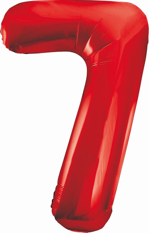 GoDan Balon foliowy Cyfra 7 czerwona, 85cm