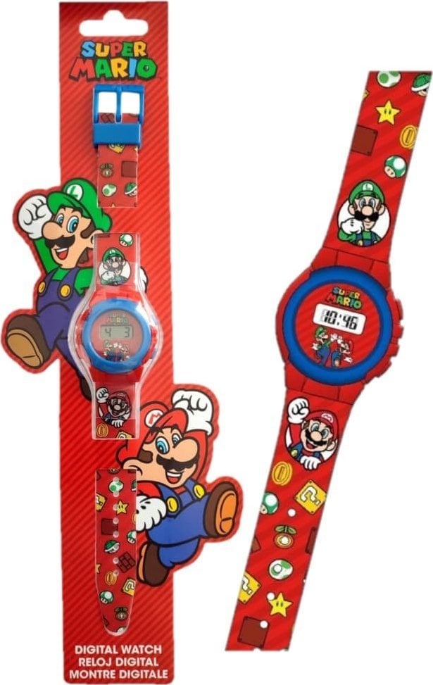 Kids Euroswan Zegarek cyfrowy KE02 ECO ( bez plastikowego opakowania) Super Mario GSM4234 Kids Euroswan