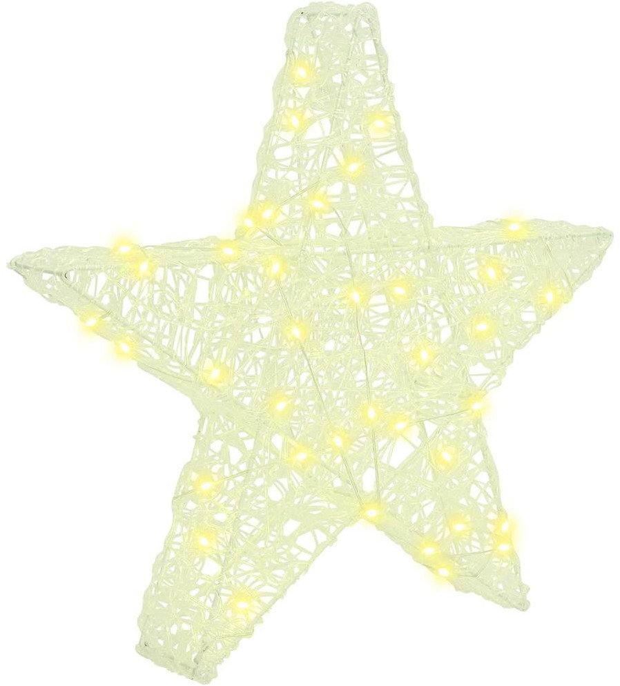 vidaXL 3D Gwiazda z 50 diodami LED Ciepła biel 55 x 53.5 x 10 cm Akryl