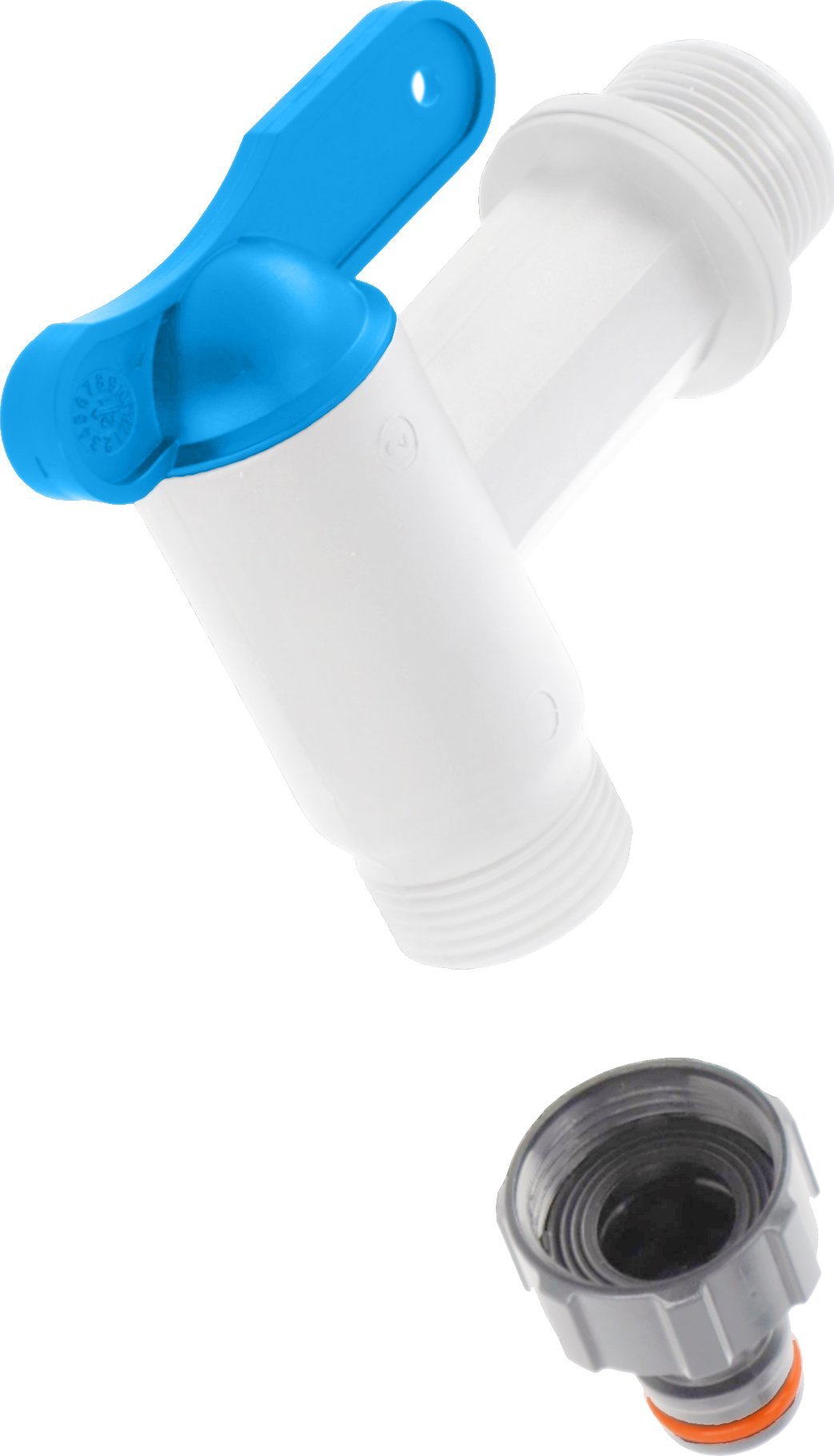 Kadax KADAX Kran Kranik Zawór Złączka 3/4 Nypel Do Węża Zbiornika Na Deszczówkę Beczki