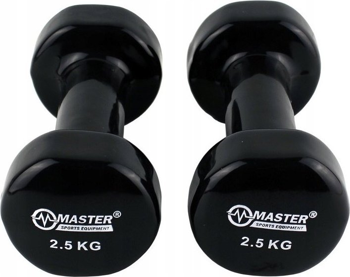 Master Hantelki Żeliwne Pokryte Winylem 2,5 kg x2