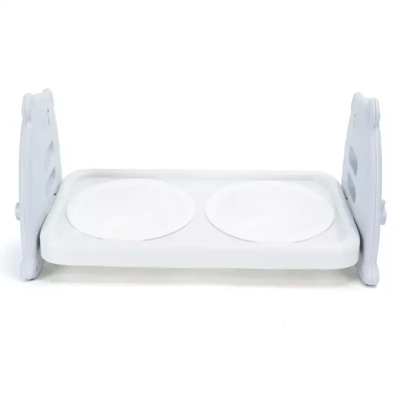 Dwie miski dla kota ze stojakiem 40x17x18cm pochylone na karmę i wodę